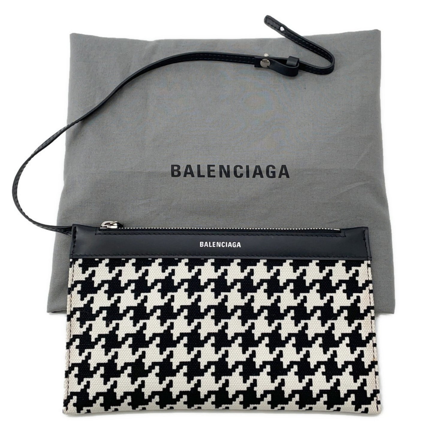 Balenciaga Navy Cabas, Black, "CANVAS, LEATHER", handbag