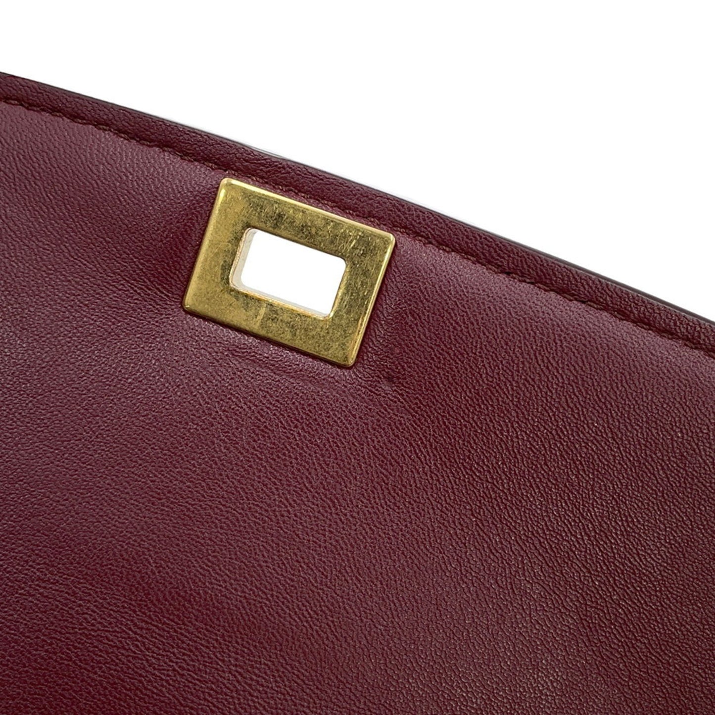 Céline Classic, Burgundy, Leather, shoulder