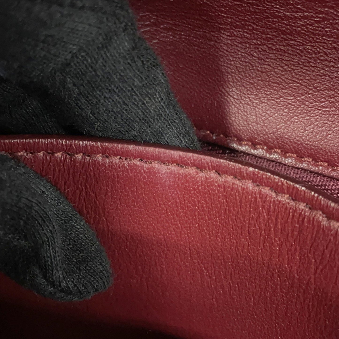 Céline Classic, Burgundy, Leather, shoulder