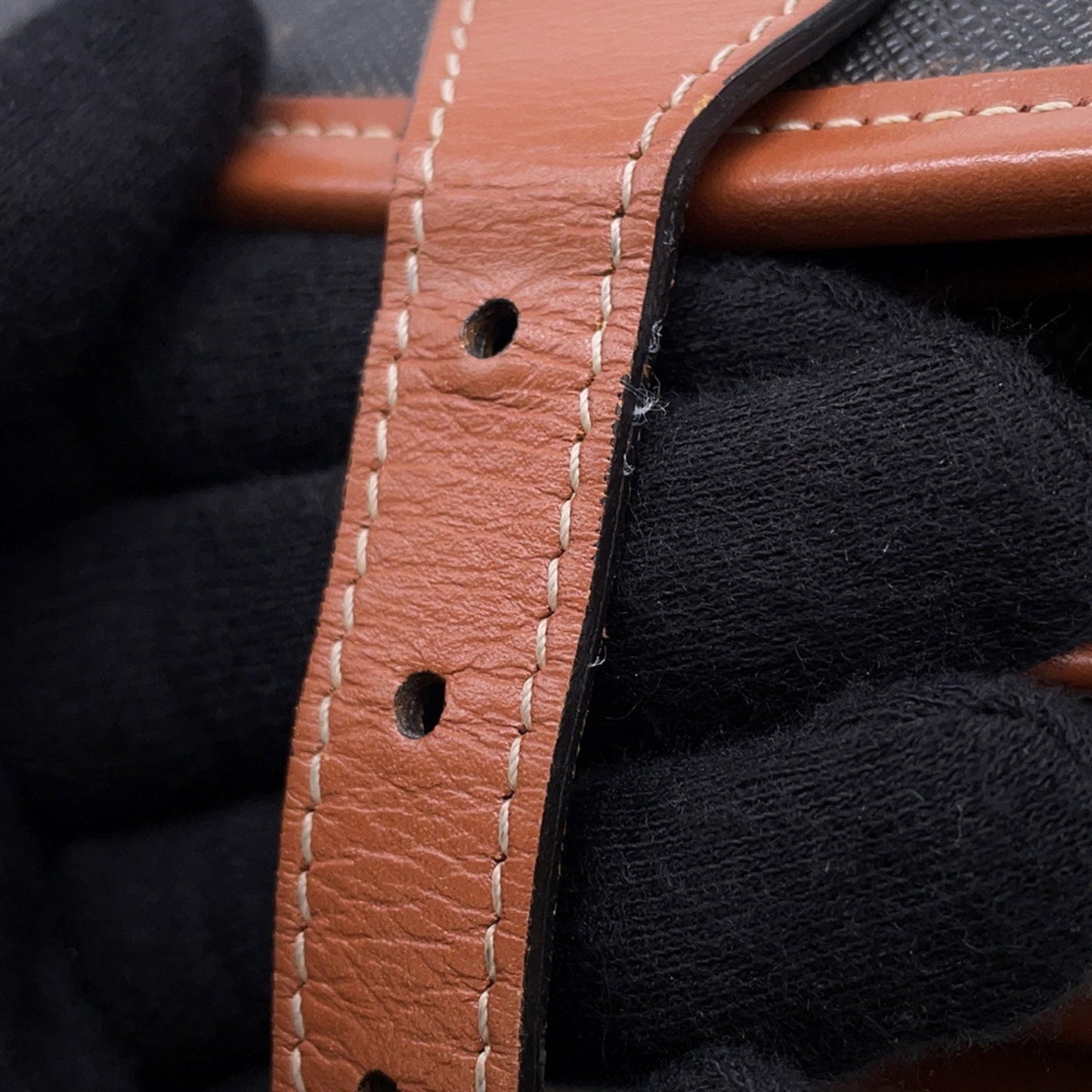 Céline Folco, Brown, Canvas, shoulder