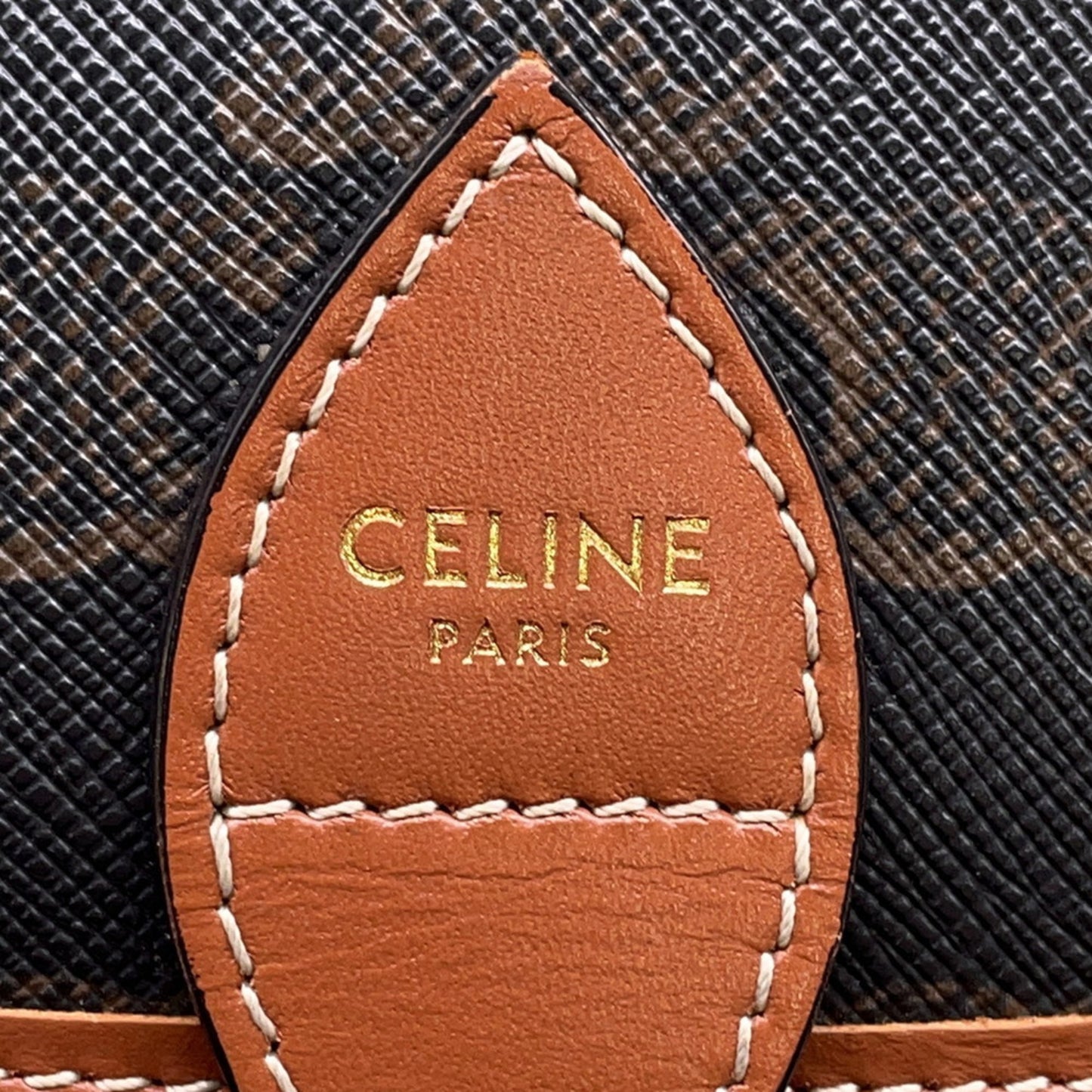Céline Folco, Brown, Canvas, shoulder