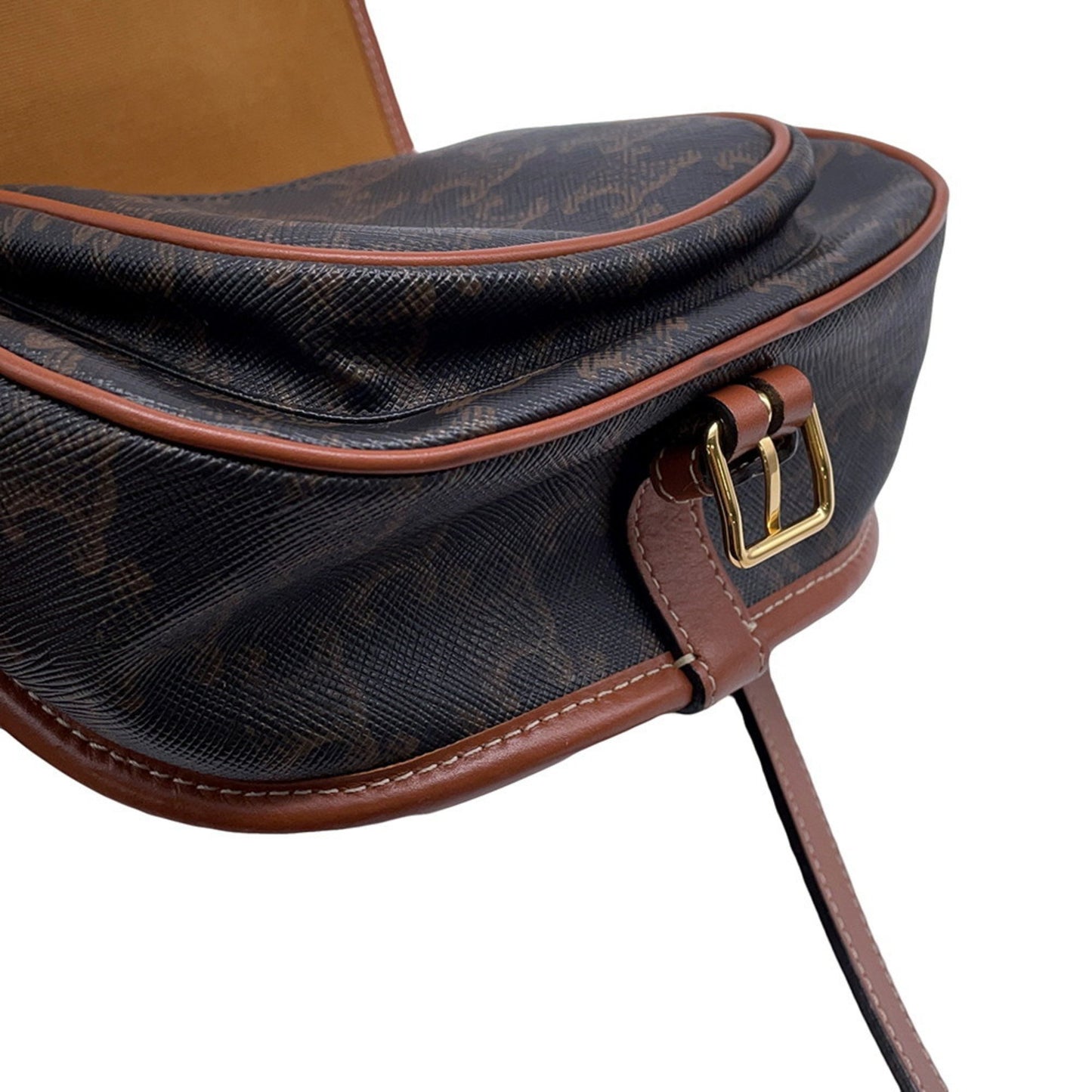 Céline Folco, Brown, Canvas, shoulder