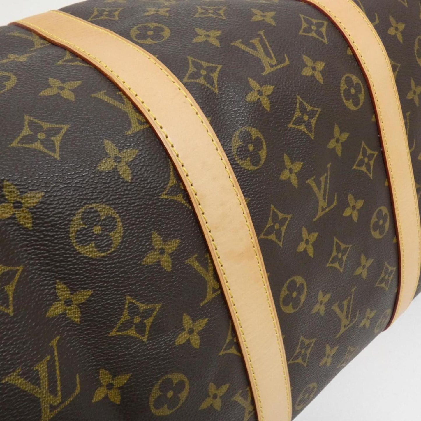 Louis Vuitton Keepall 55, Brown, Canvas, travel