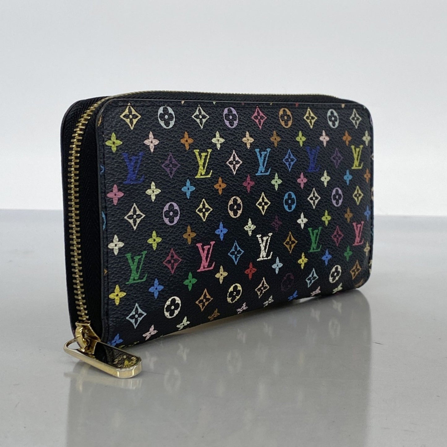 Louis Vuitton Zippy wallet, Black, Canvas, wallet