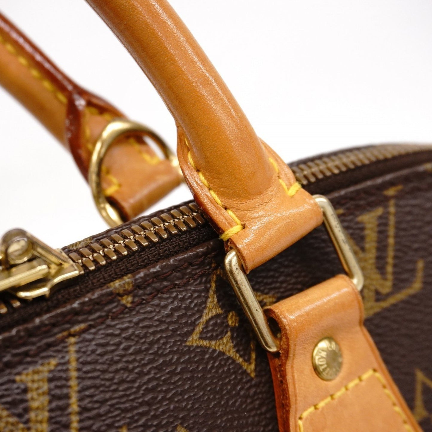 Louis Vuitton Alma, Brown, Canvas, handbag