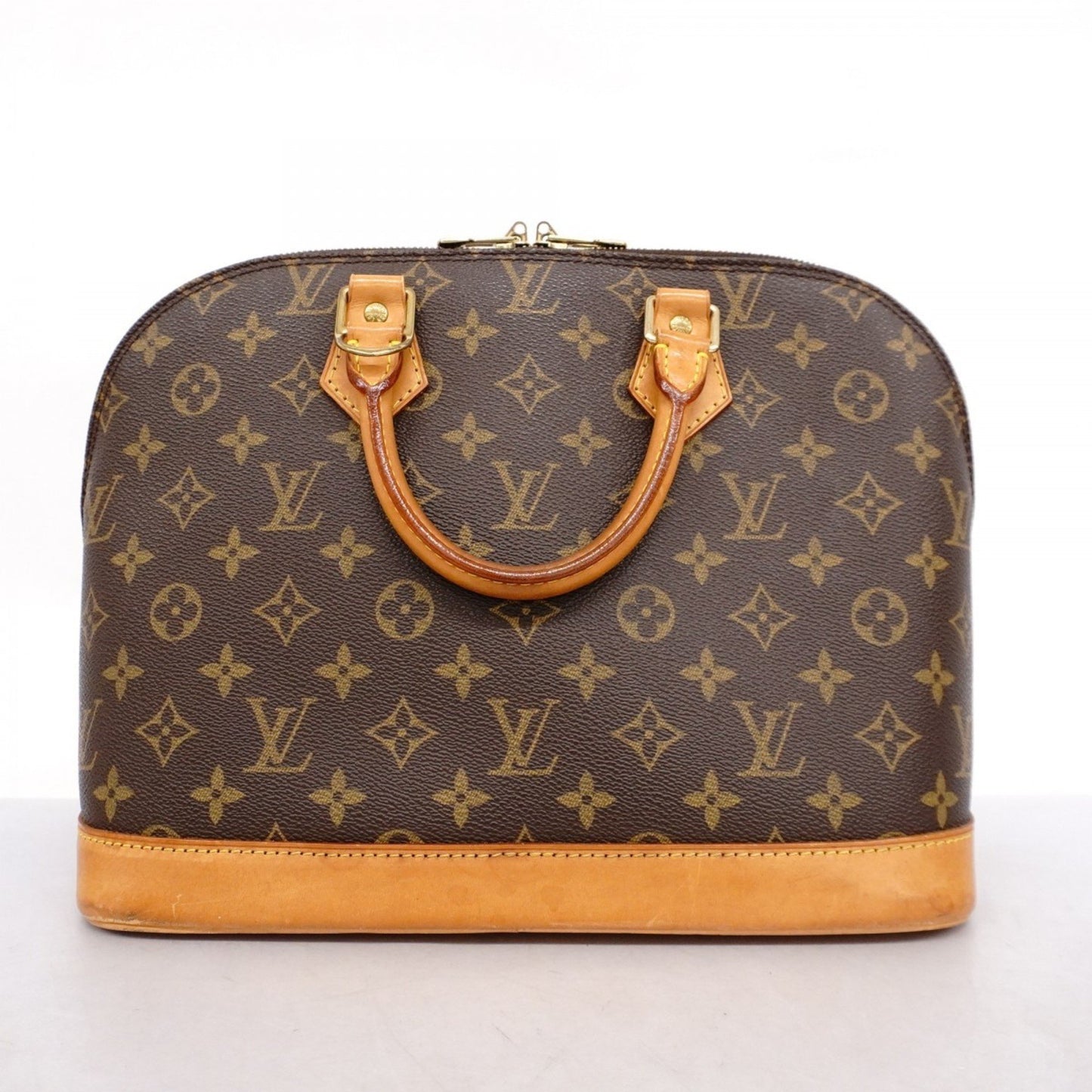 Louis Vuitton Alma, Brown, Canvas, handbag