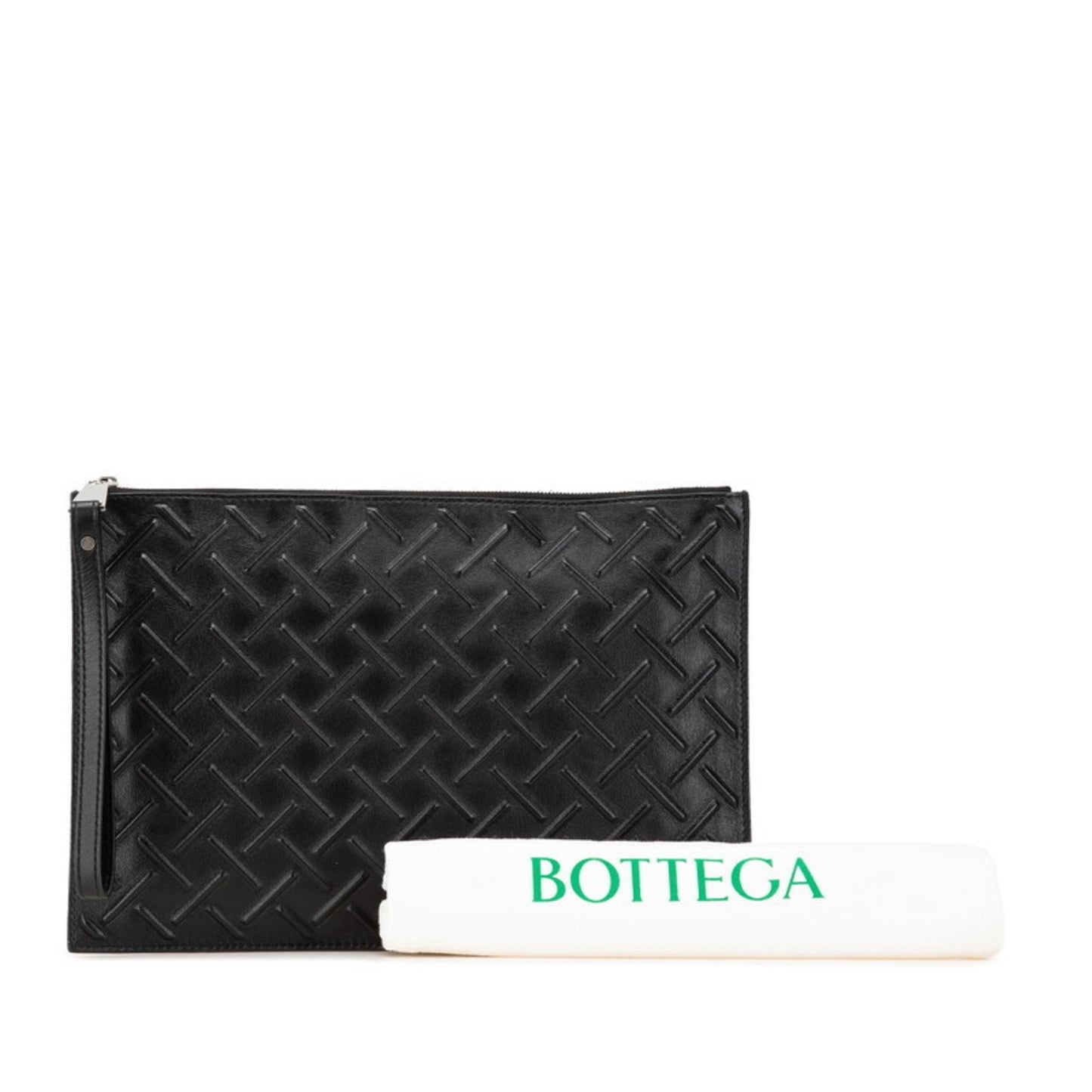 Bottega Veneta Veneta, Black, Leather, clutch