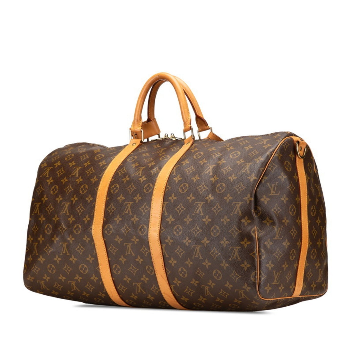 Louis Vuitton Keepall Bandouliere 55, Brown, Canvas, travel