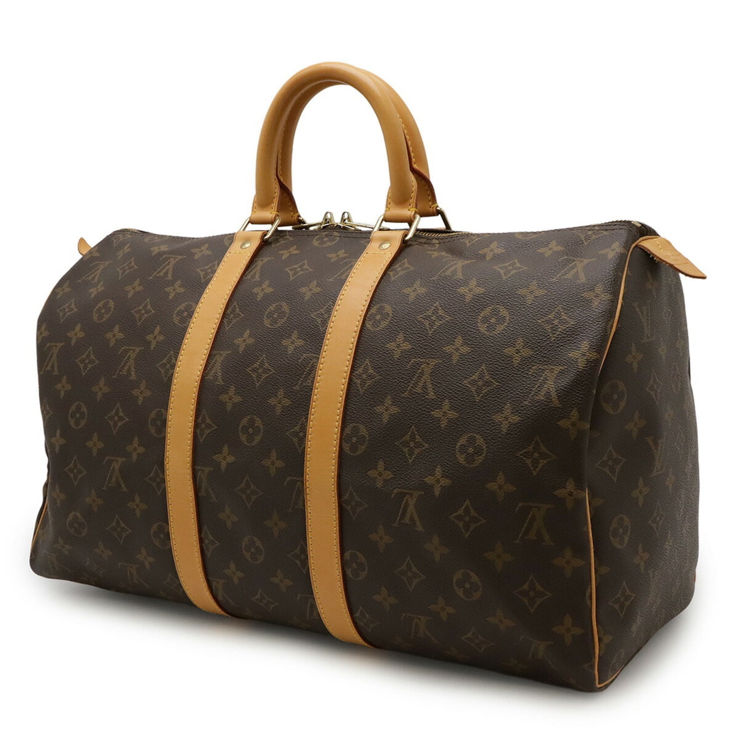 Louis Vuitton Keepall 45, Brown, Canvas, travel