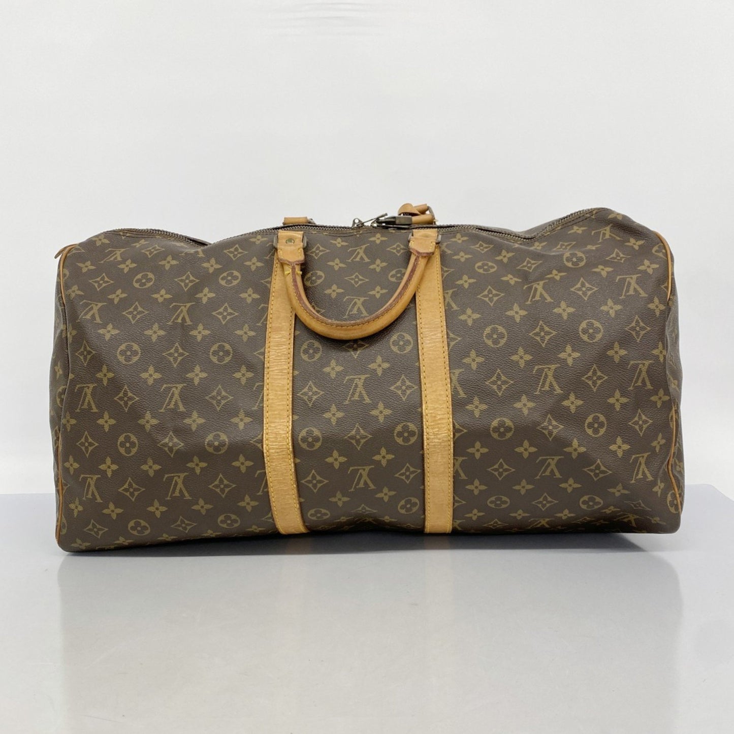 Louis Vuitton Keepall 55, Brown, Canvas, travel