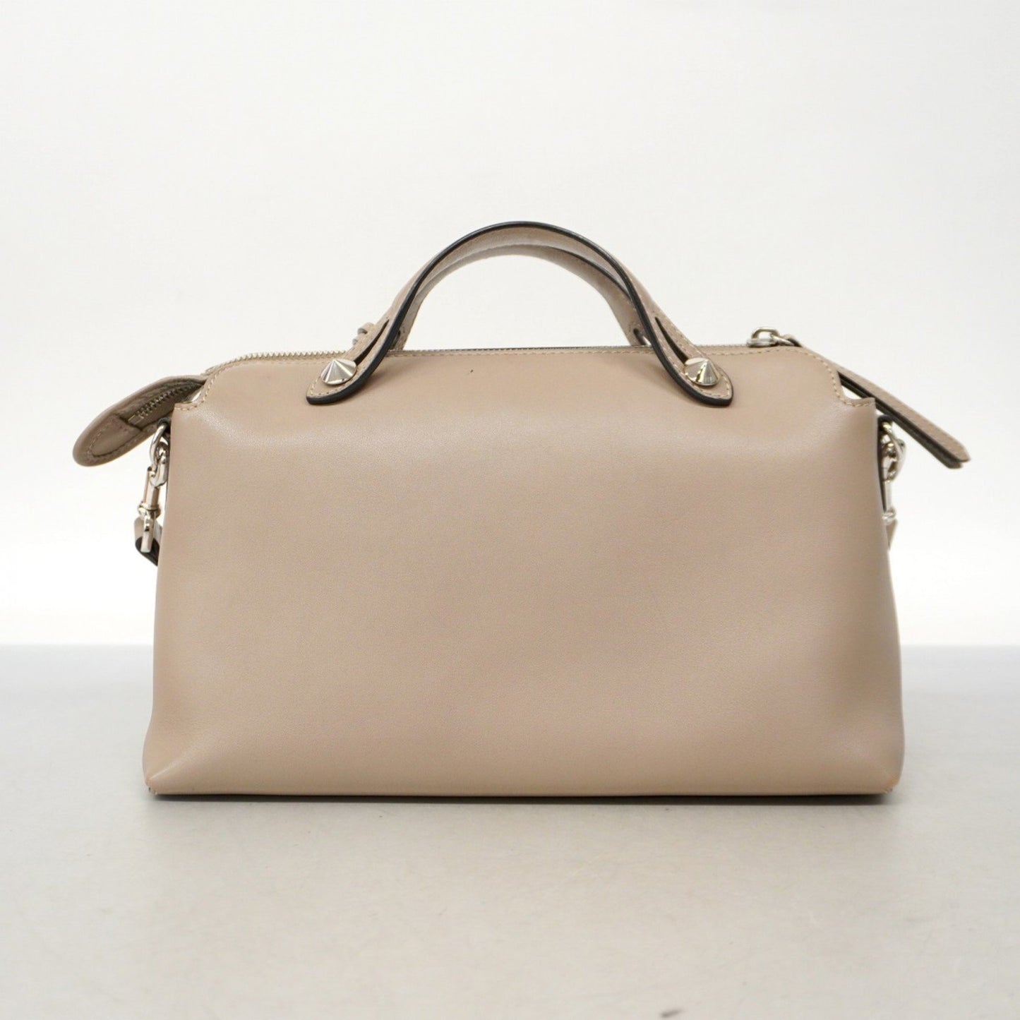 Fendi By The Way, Grey, Leather, handbag
