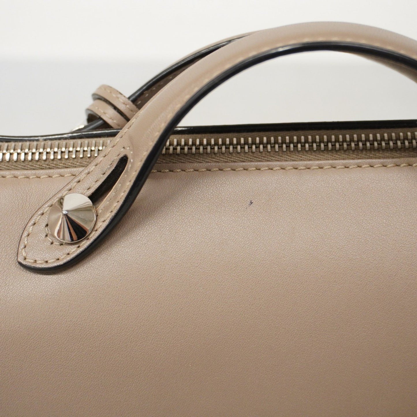 Fendi By The Way, Grey, Leather, handbag