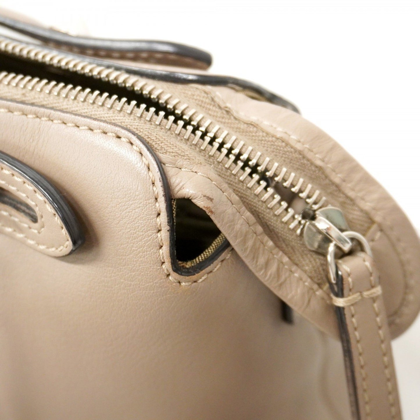 Fendi By The Way, Grey, Leather, handbag