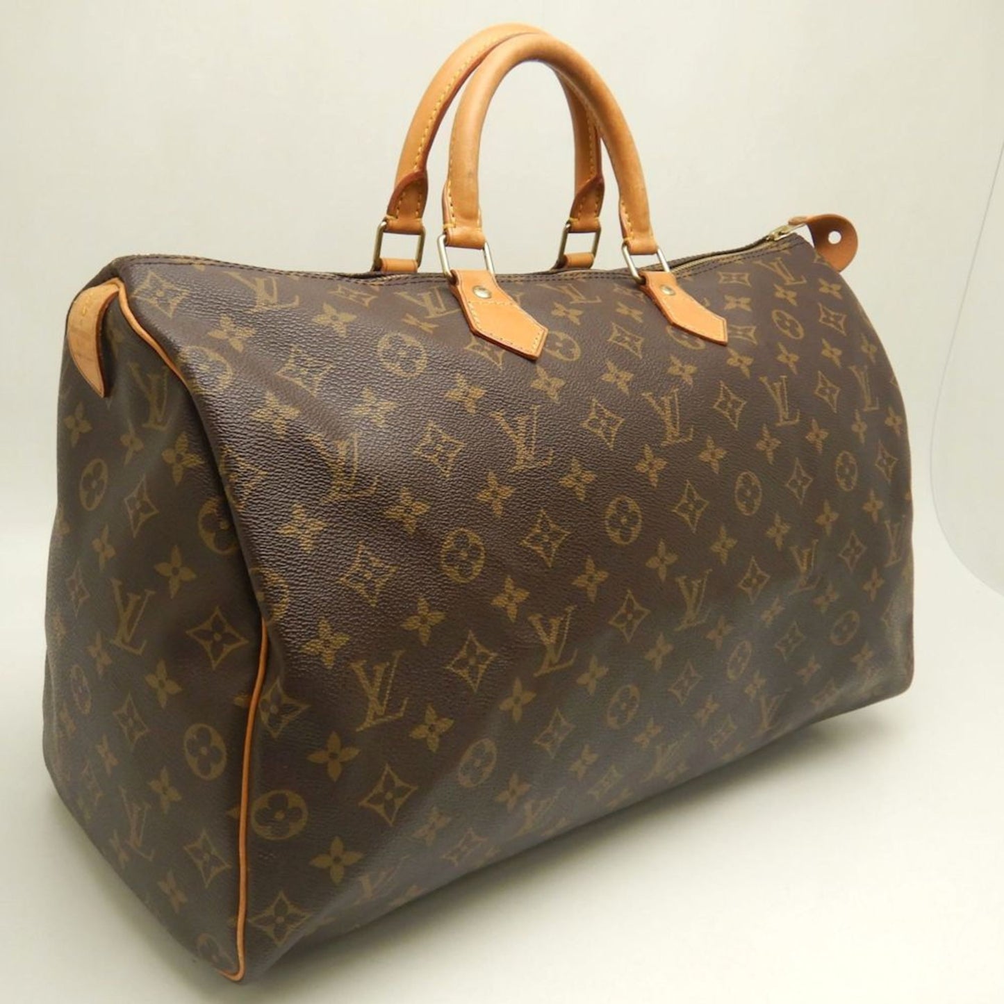 Louis Vuitton Speedy 40, Brown, Canvas, travel