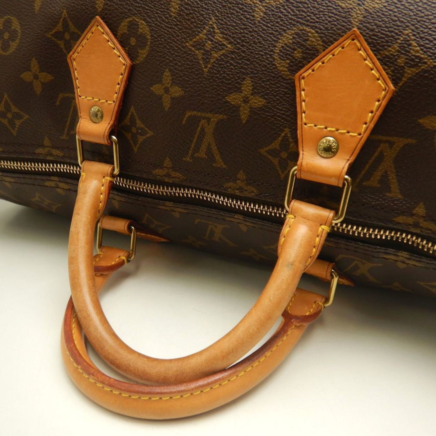 Louis Vuitton Speedy 40, Brown, Canvas, travel