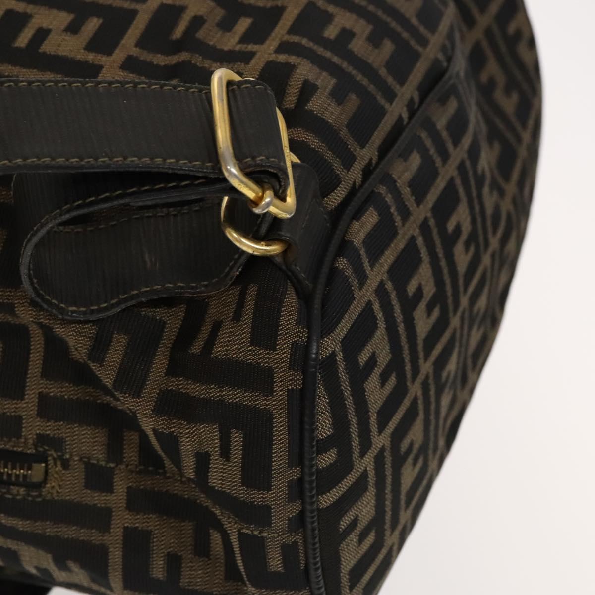 Fendi Zucca, Brown, Canvas, backpack