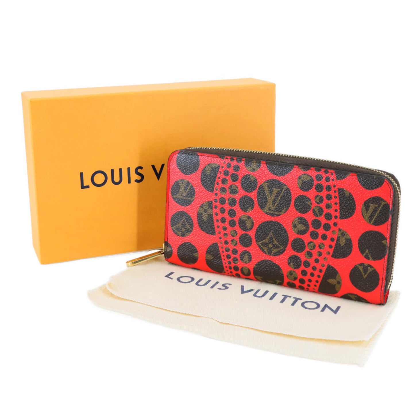 Louis Vuitton Zippy wallet, Red, Canvas, wallet