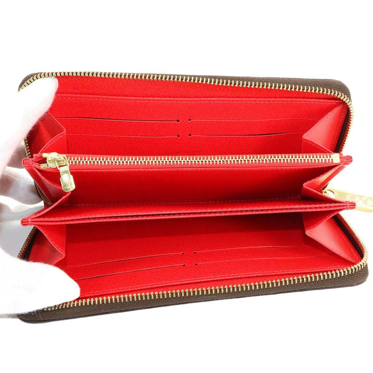 Louis Vuitton Zippy wallet, Red, Canvas, wallet