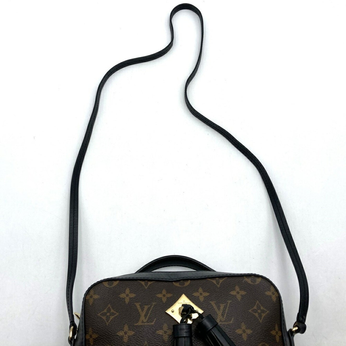 Louis Vuitton Saintonge, Brown, Canvas, shoulder