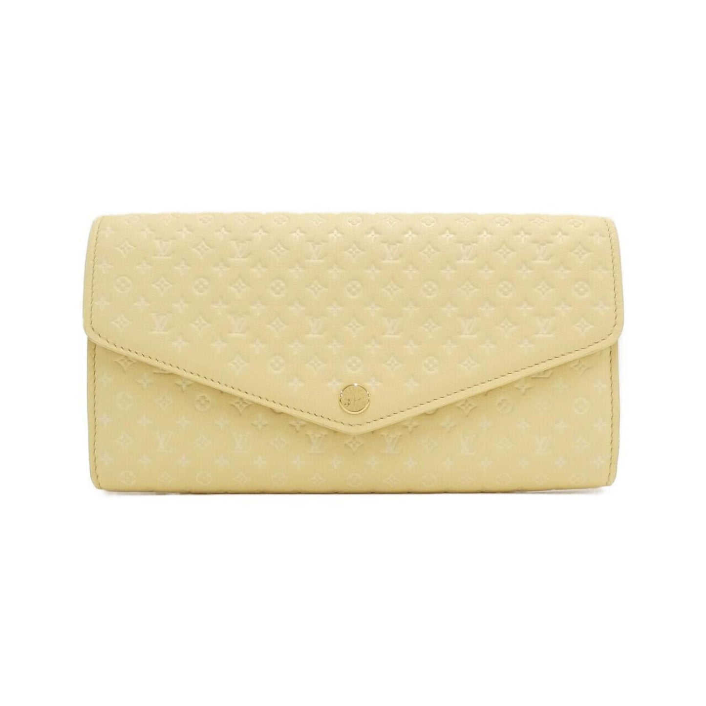 Louis Vuitton Sarah, Yellow, Leather, wallet