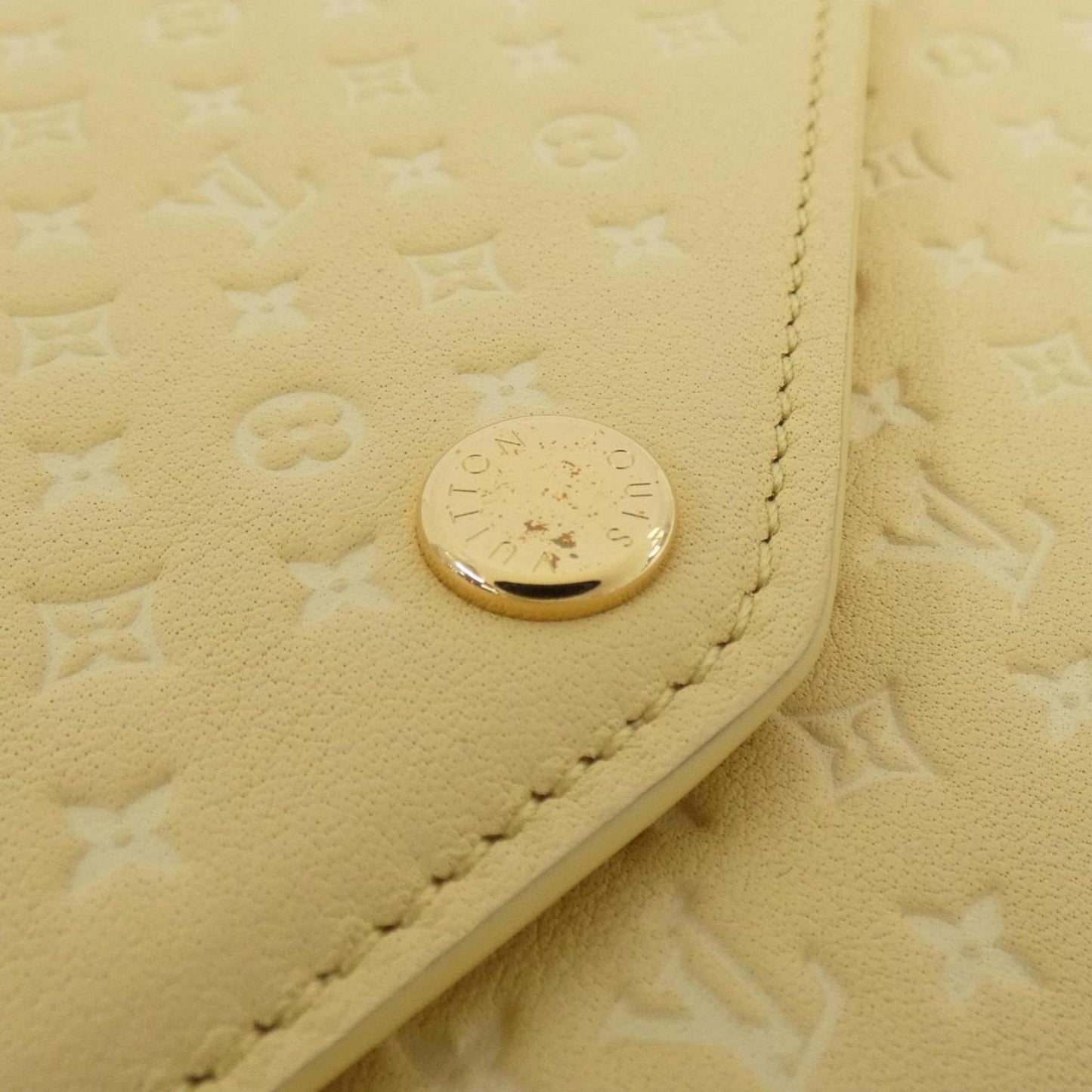 Louis Vuitton Sarah, Yellow, Leather, wallet