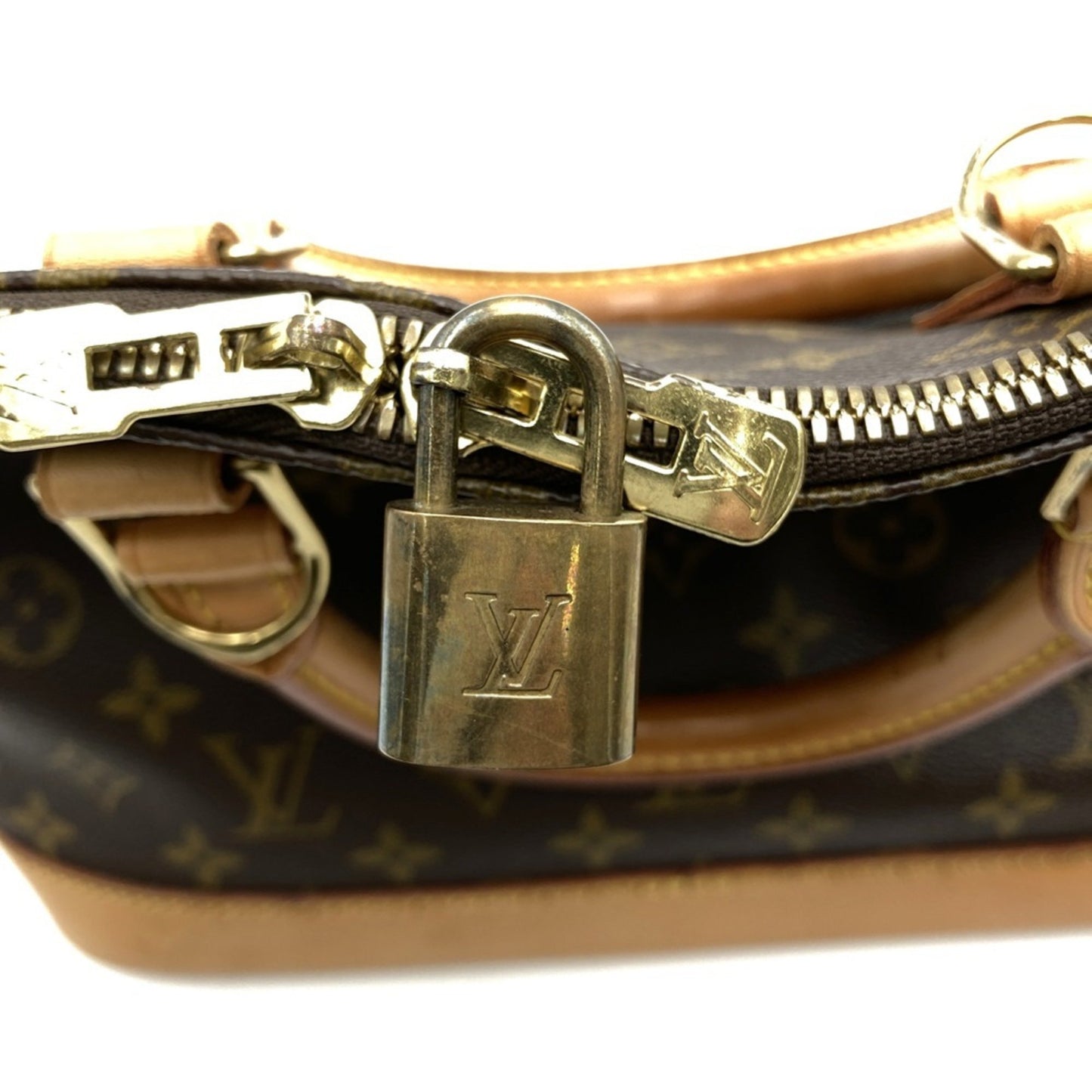 Louis Vuitton Alma, Brown, Canvas, handbag