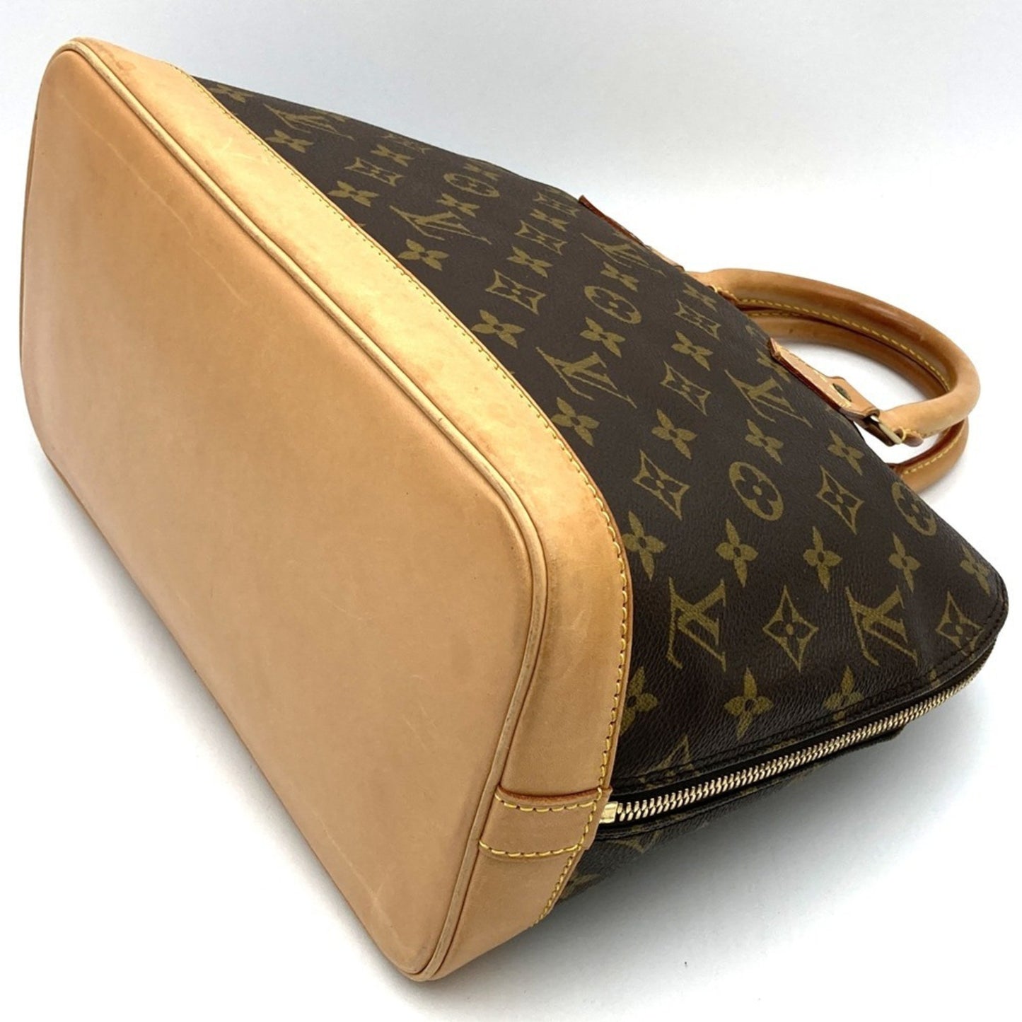 Louis Vuitton Alma, Brown, Canvas, handbag