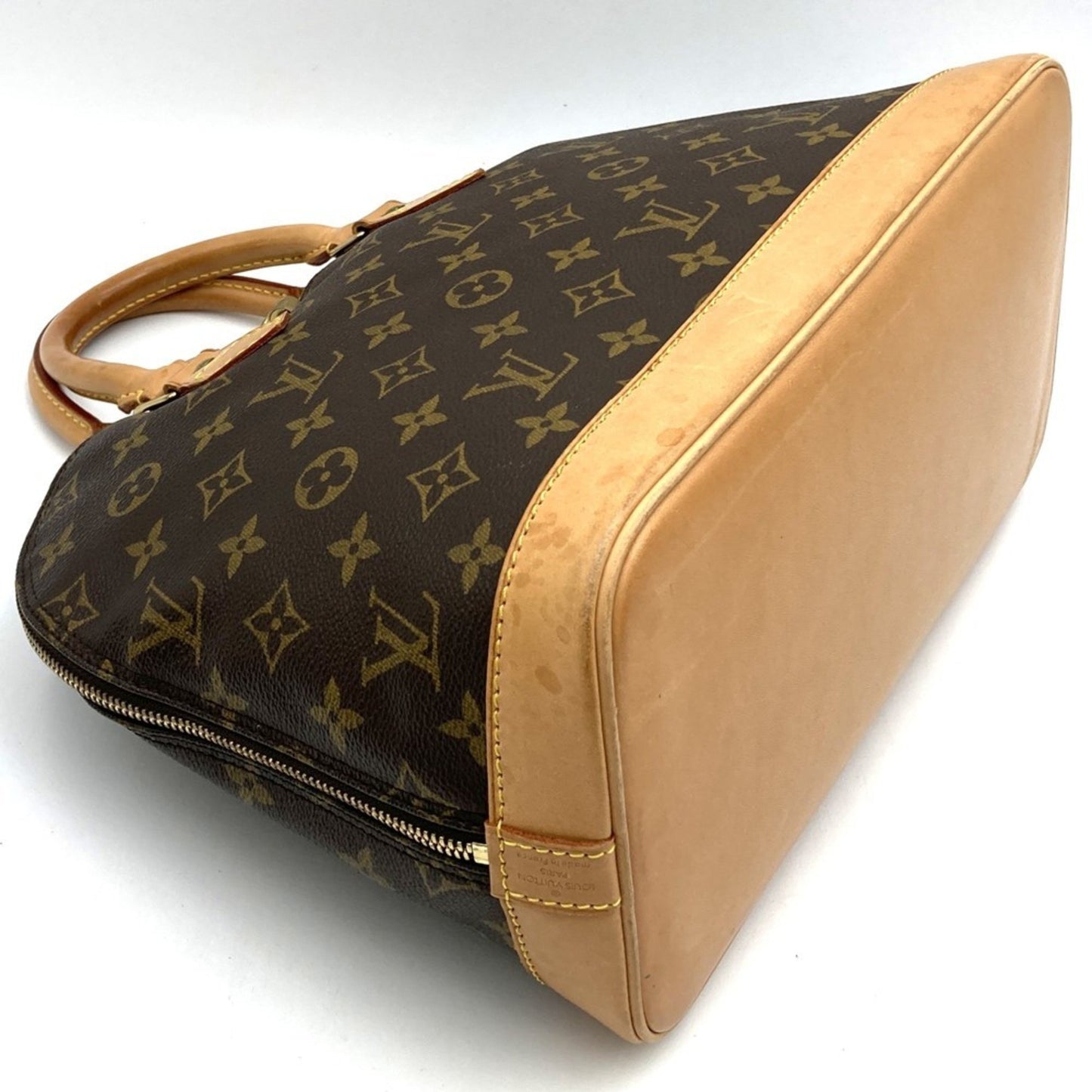Louis Vuitton Alma, Brown, Canvas, handbag
