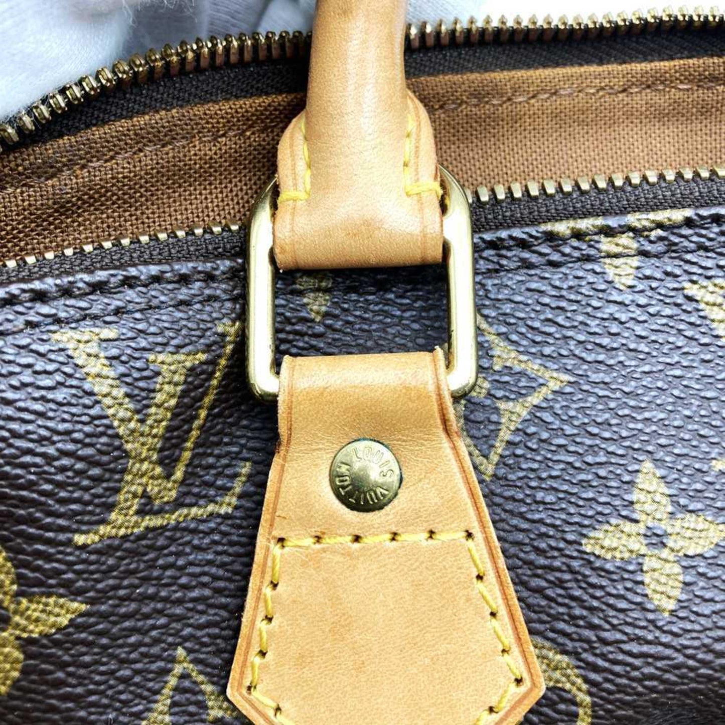 Louis Vuitton Alma, Brown, Canvas, handbag