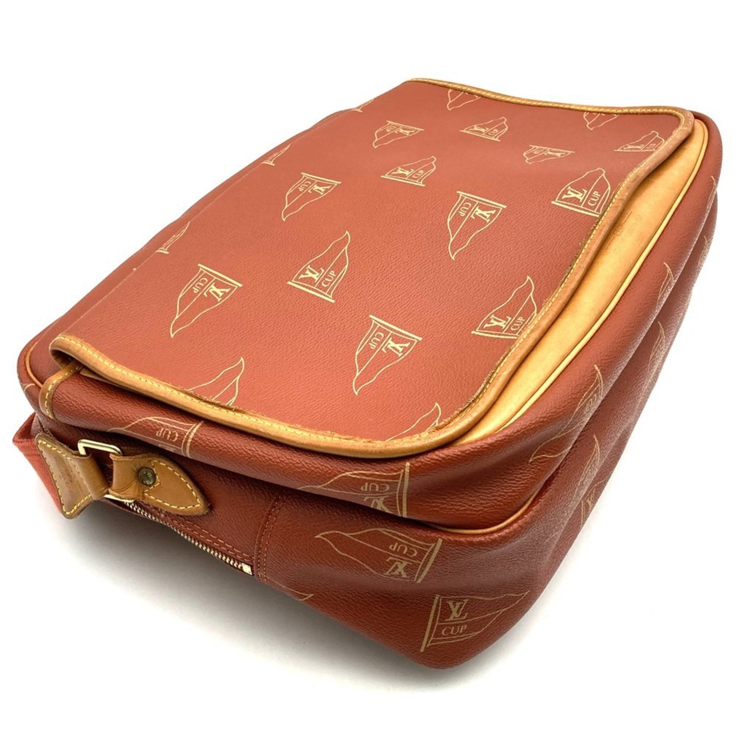 Louis Vuitton Messenger, Orange, Canvas, shoulder