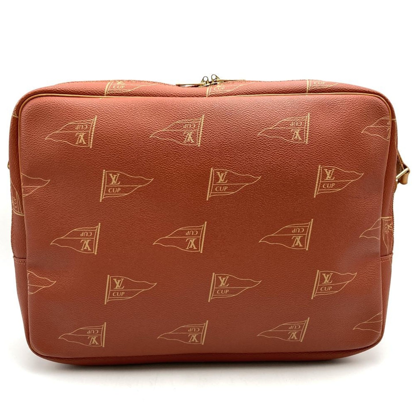 Louis Vuitton Messenger, Orange, Canvas, shoulder