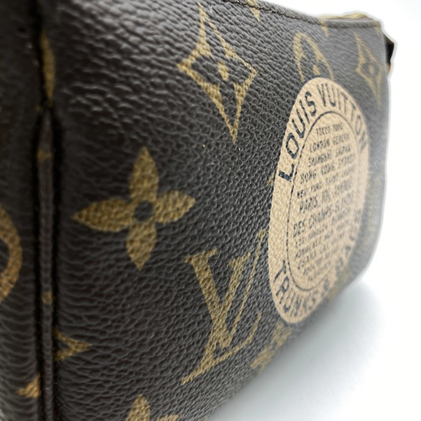 Louis Vuitton Mini Pochette Accessoires, Brown, Canvas, clutch