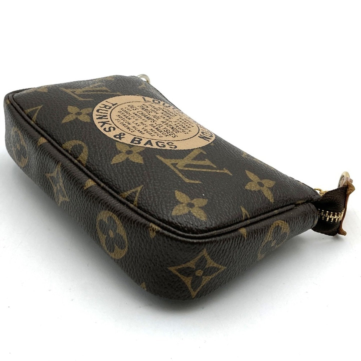 Louis Vuitton Mini Pochette Accessoires, Brown, Canvas, clutch