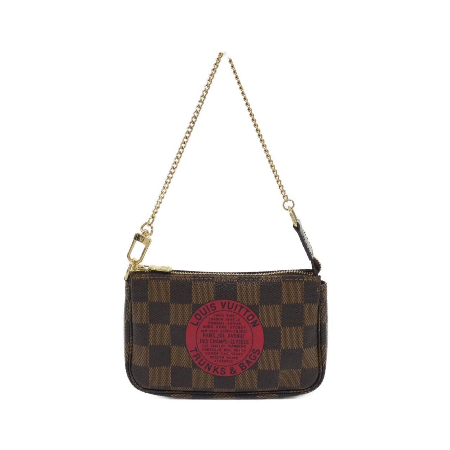 Louis Vuitton Mini Pochette Accessoires, Brown, Canvas, clutch