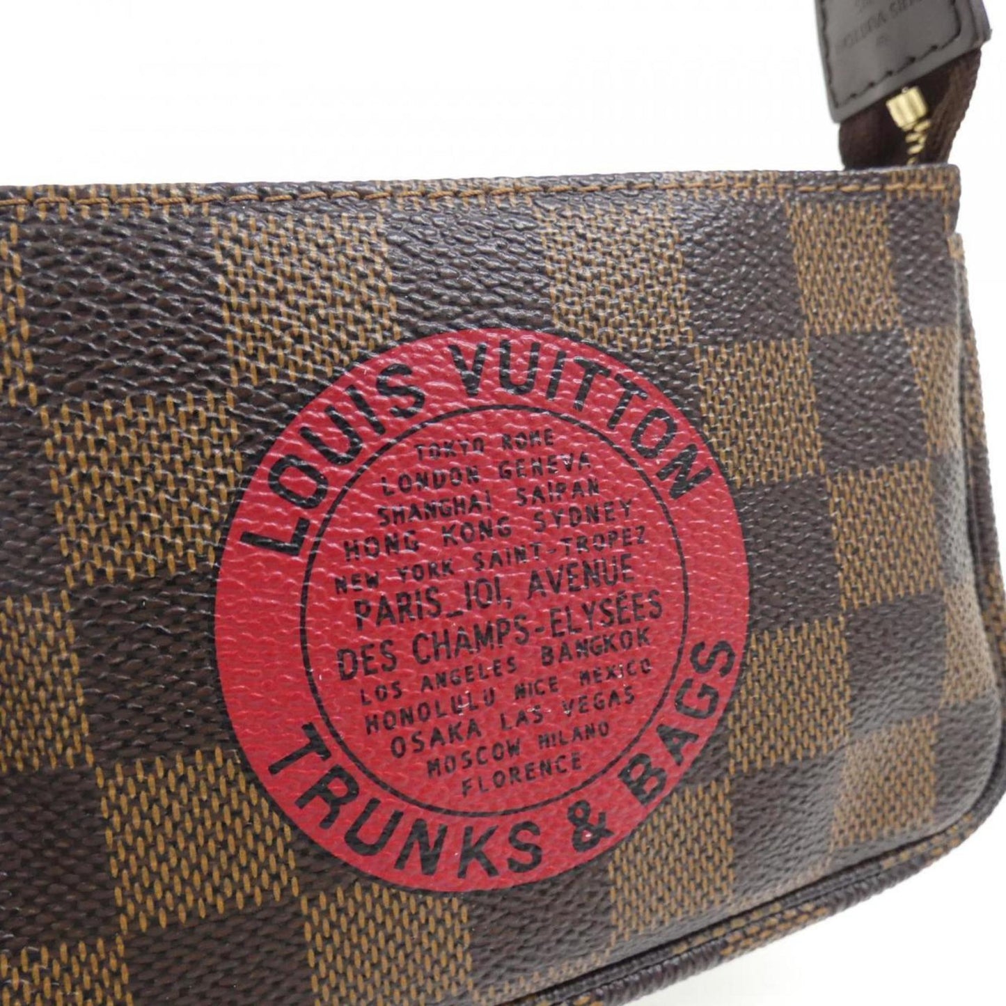 Louis Vuitton Mini Pochette Accessoires, Brown, Canvas, clutch