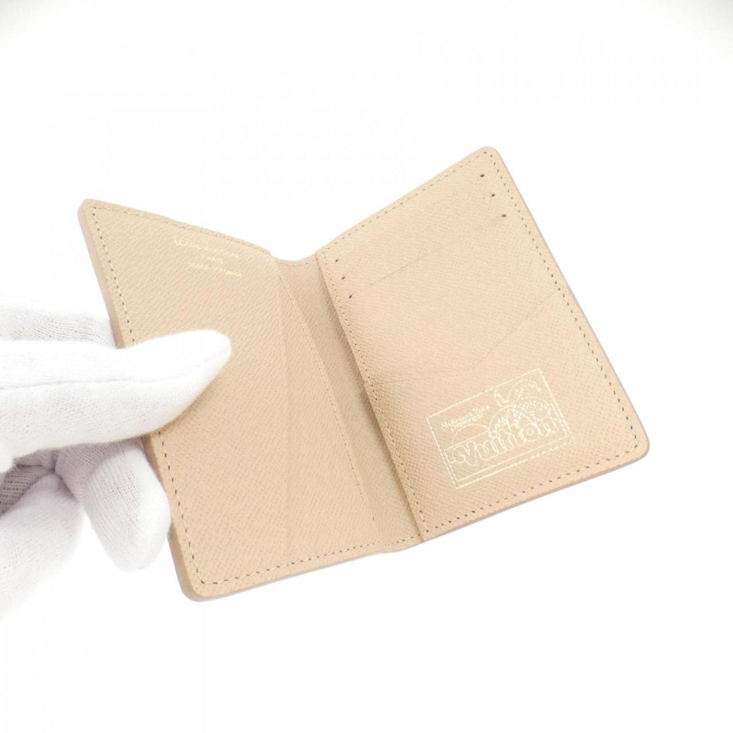 Louis Vuitton Organizer de poche, Beige, Canvas, wallet