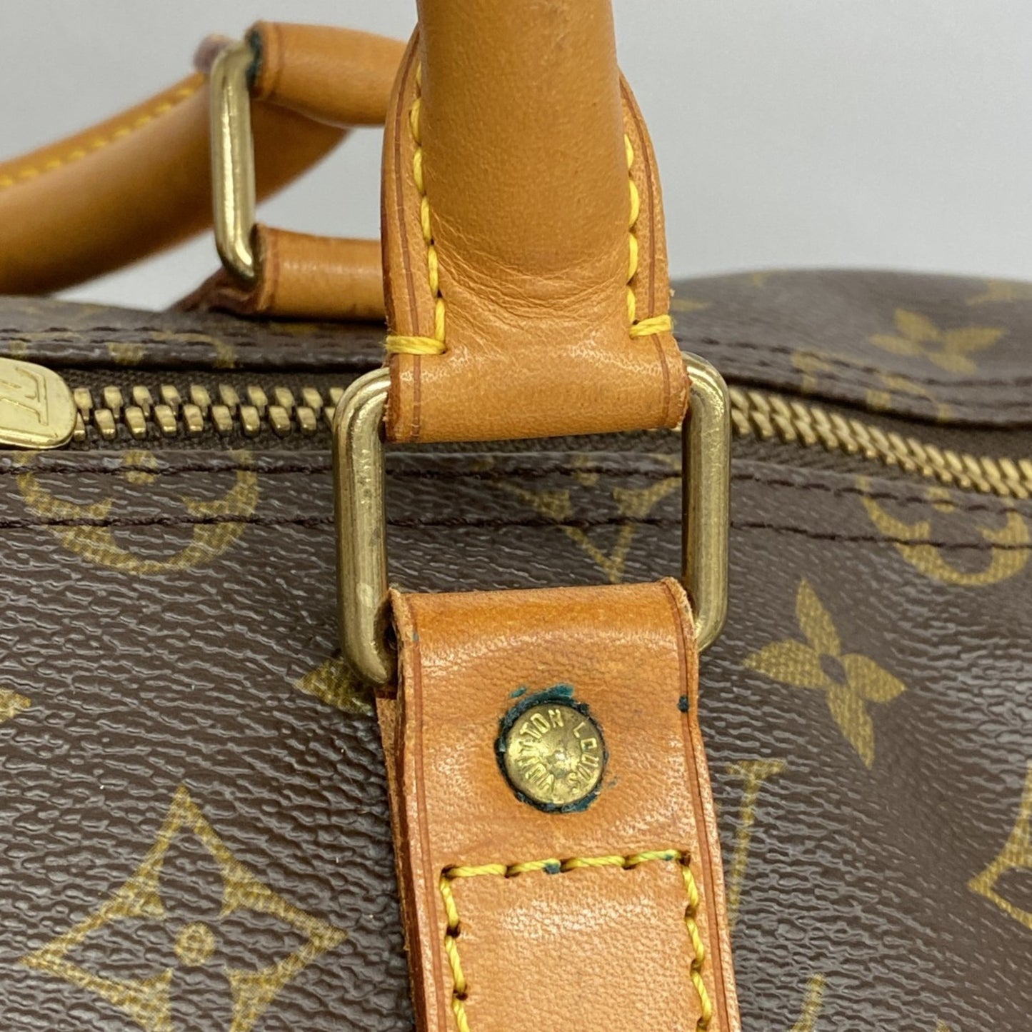 Louis Vuitton Keepall 55, Brown, Canvas, travel