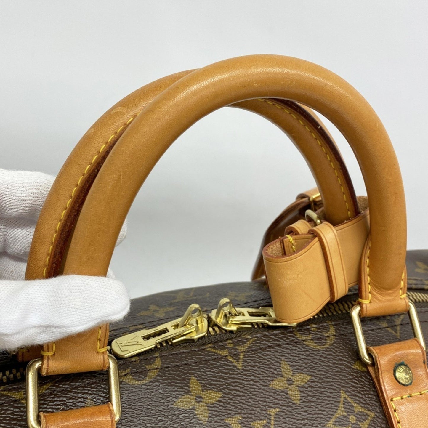 Louis Vuitton Keepall 55, Brown, Canvas, travel
