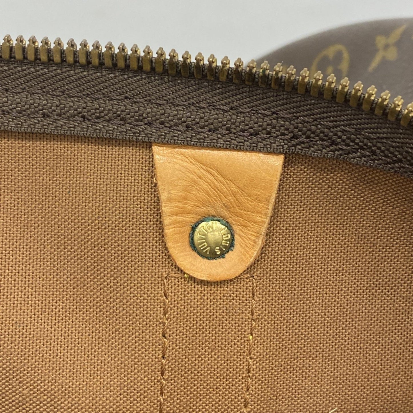Louis Vuitton Keepall 55, Brown, Canvas, travel
