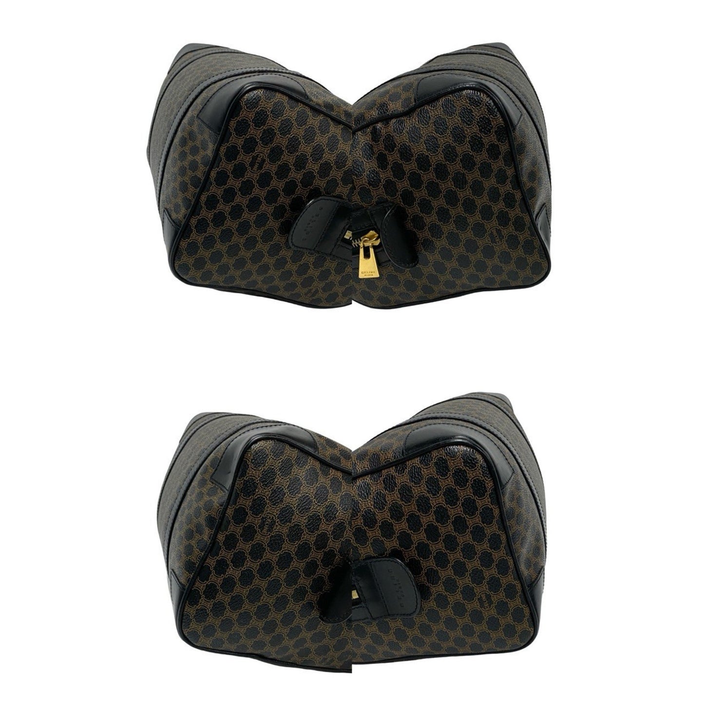 Céline Boston, Brown, Canvas, handbag