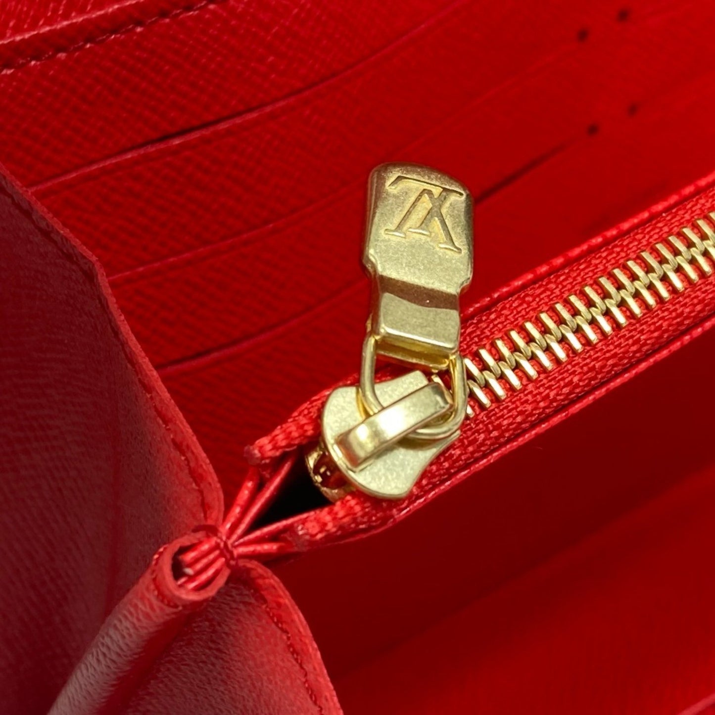 Louis Vuitton Sarah, Red, Canvas, wallet