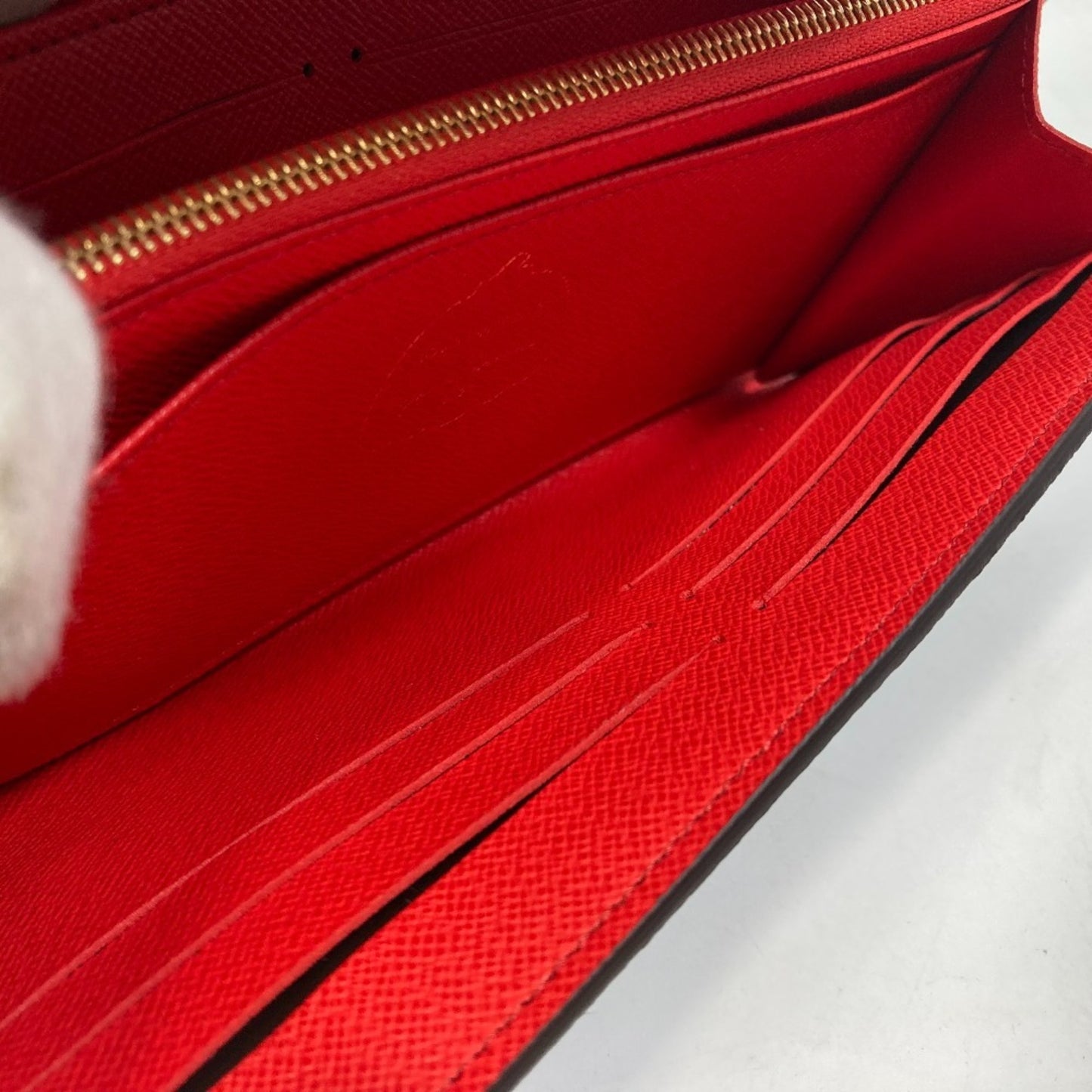 Louis Vuitton Sarah, Red, Canvas, wallet