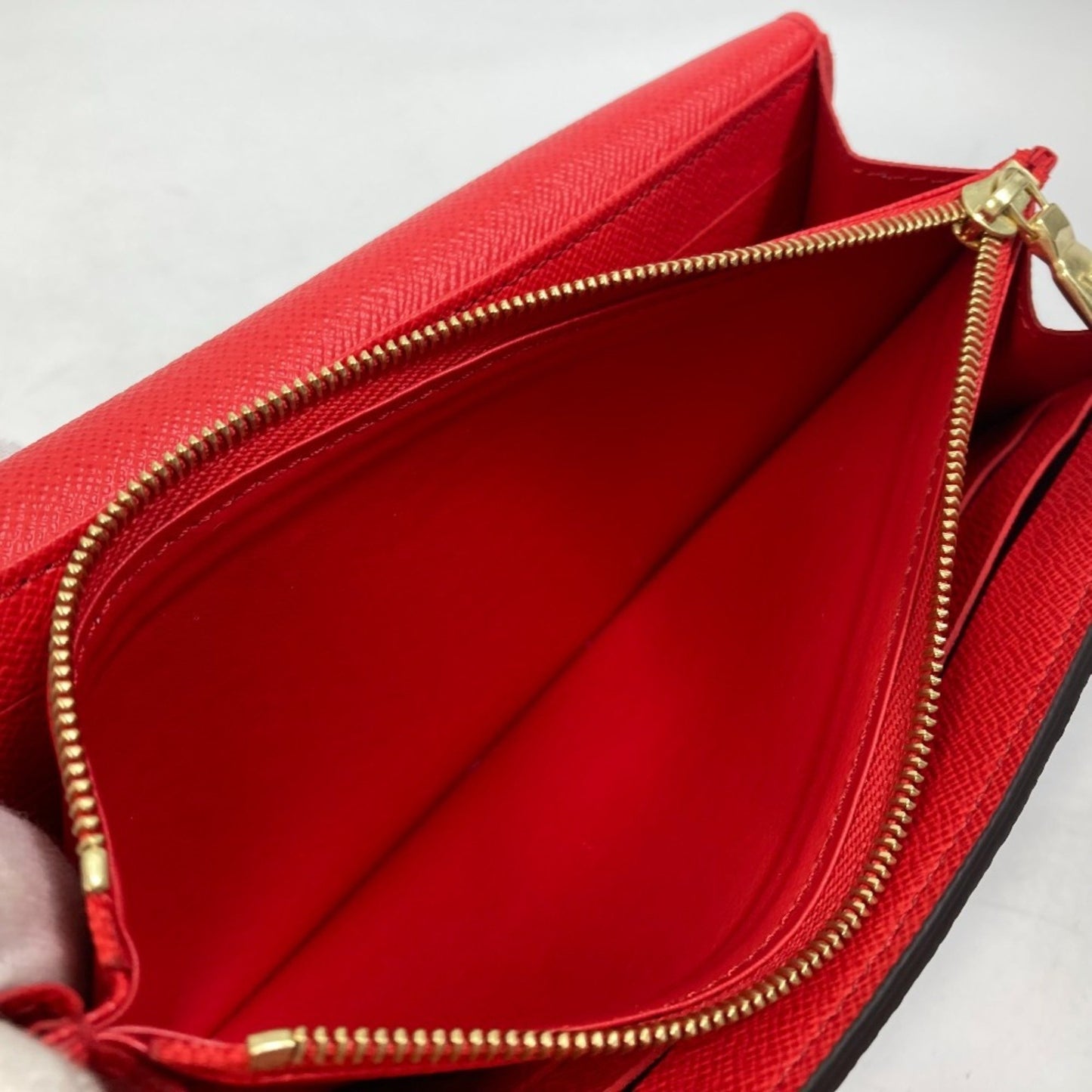 Louis Vuitton Sarah, Red, Canvas, wallet