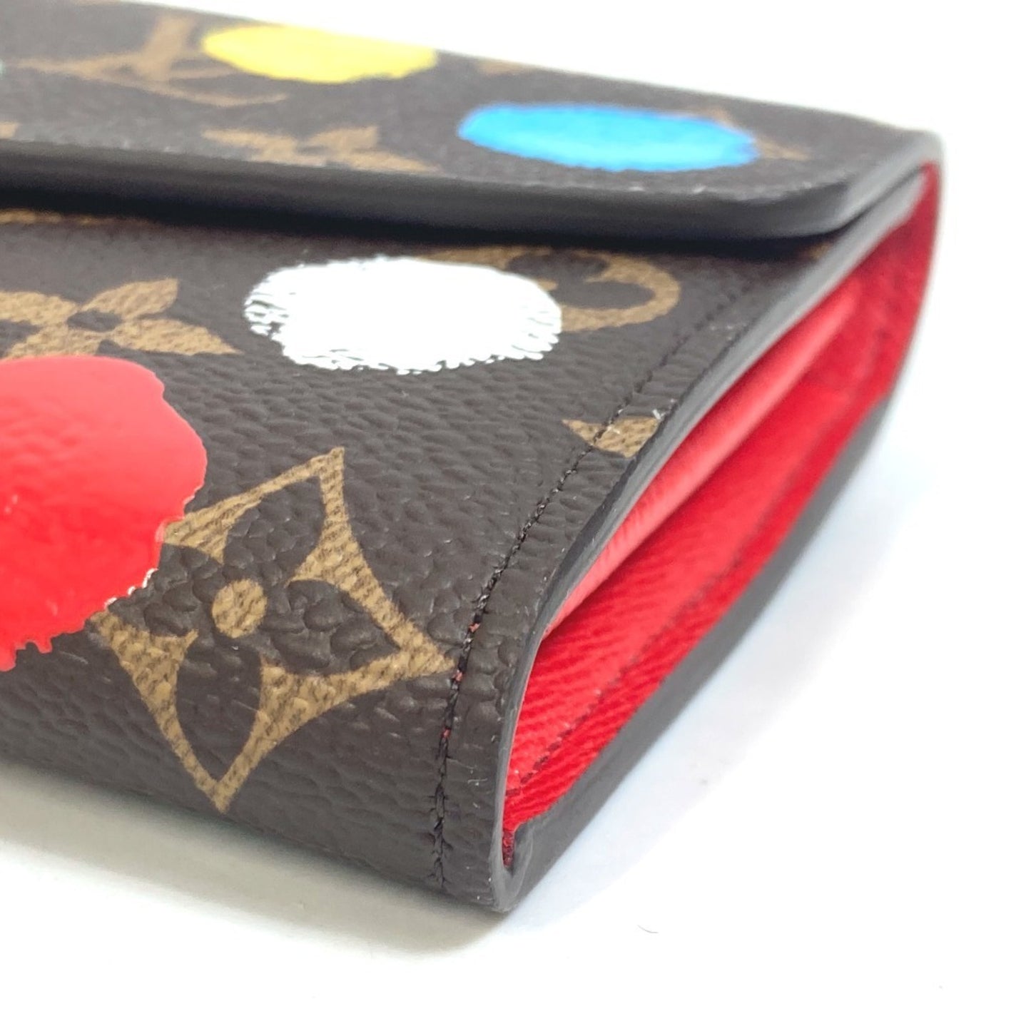 Louis Vuitton Sarah, Red, Canvas, wallet