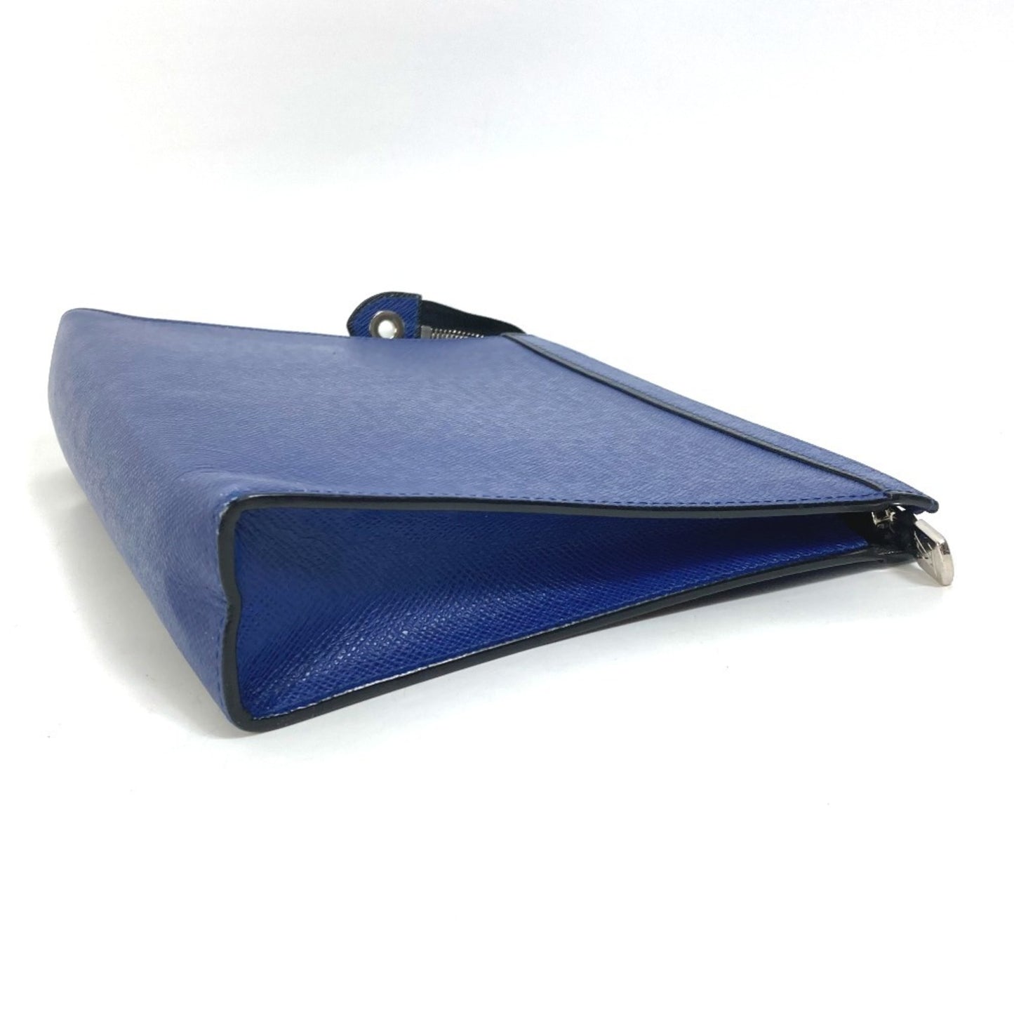 Louis Vuitton Pochette voyage, Blue, Leather, clutch