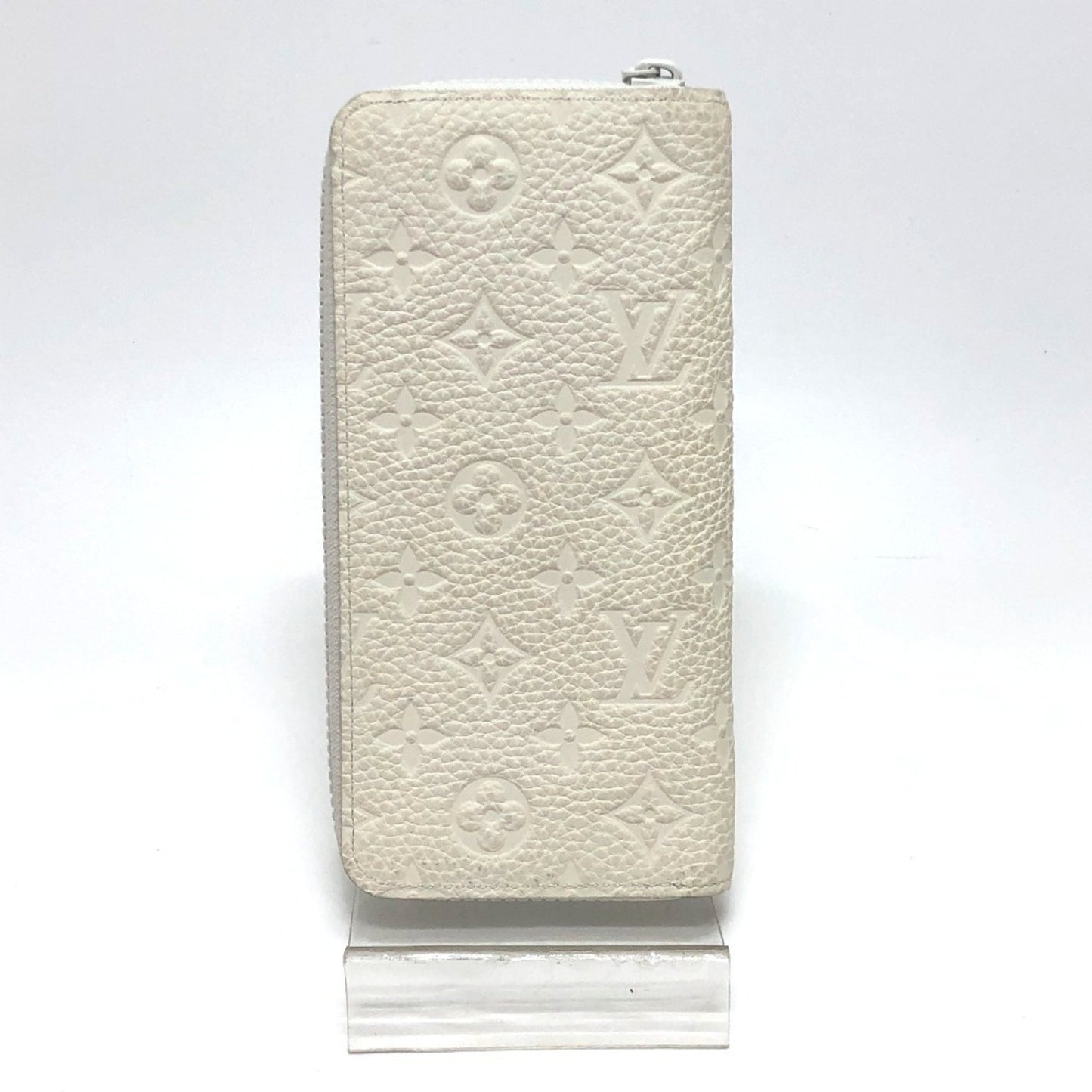 Louis Vuitton Zippy Wallet Vertical, White, Leather, wallet