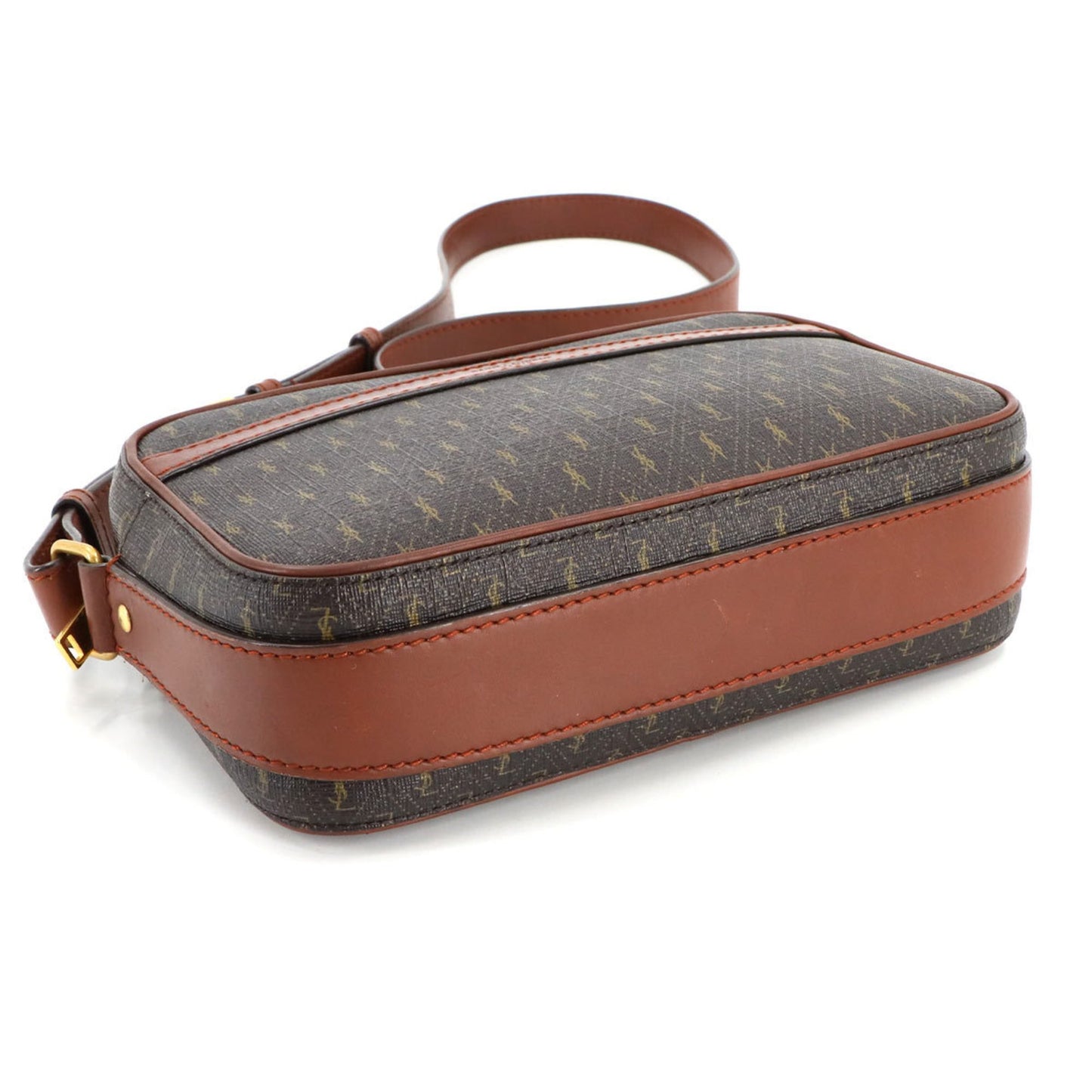 Saint Laurent Camera, Brown, Canvas, shoulder