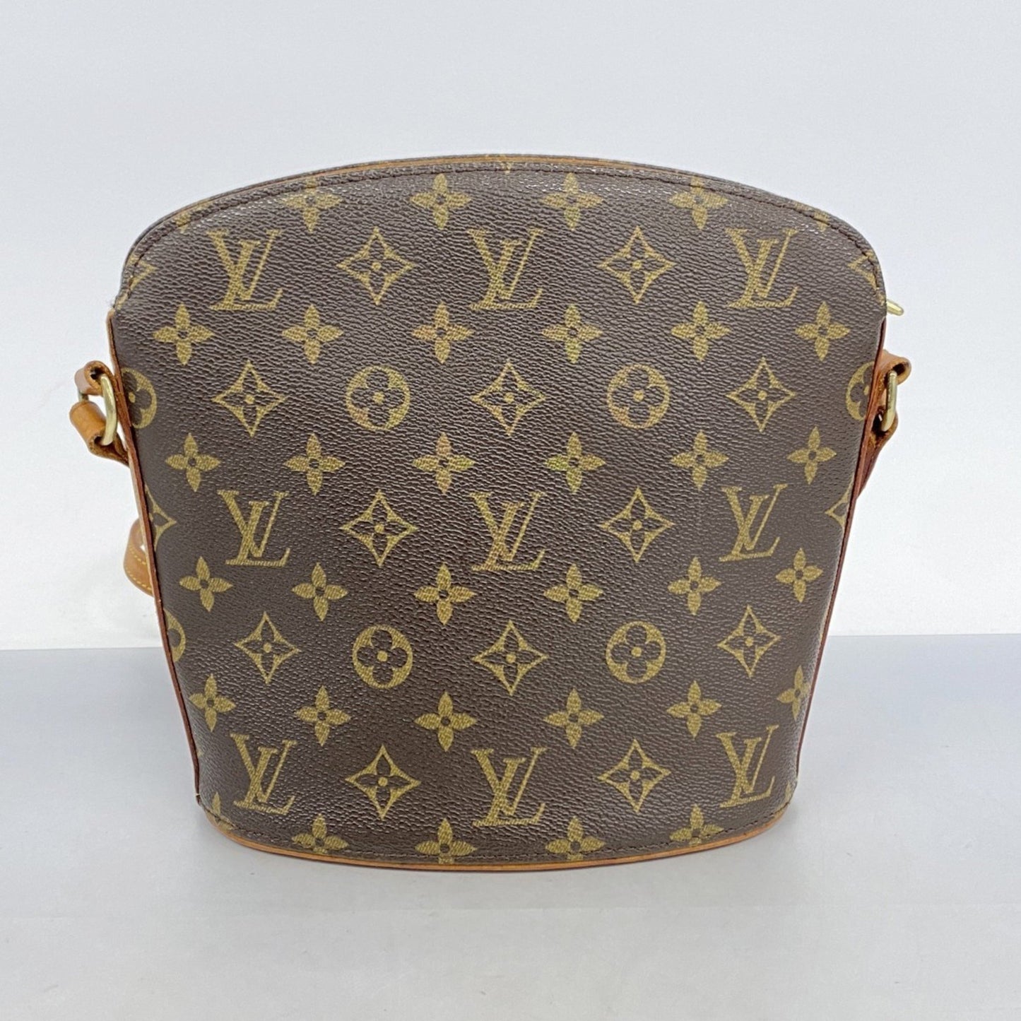 Louis Vuitton Drouot, Brown, Canvas, shoulder