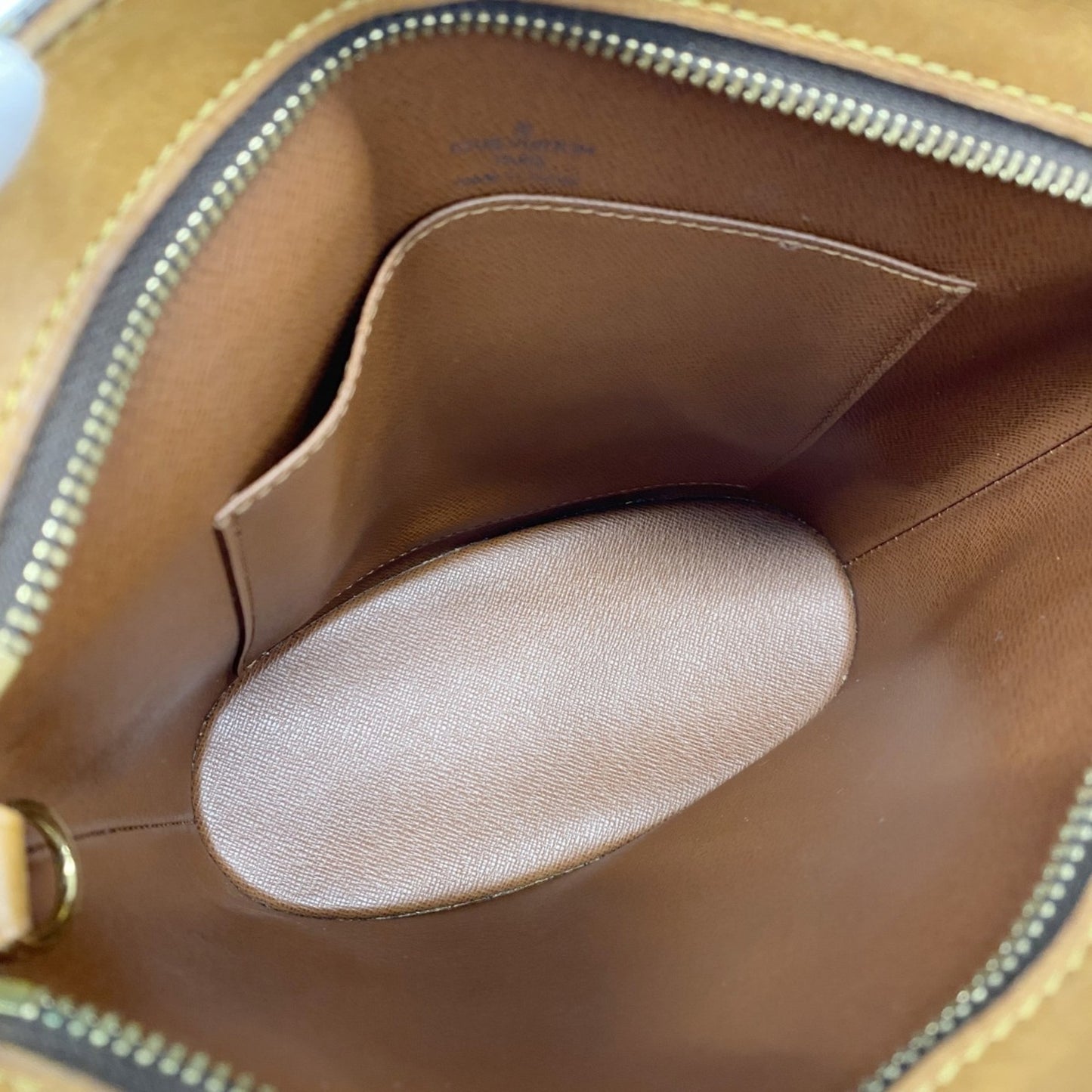 Louis Vuitton Drouot, Brown, Canvas, shoulder