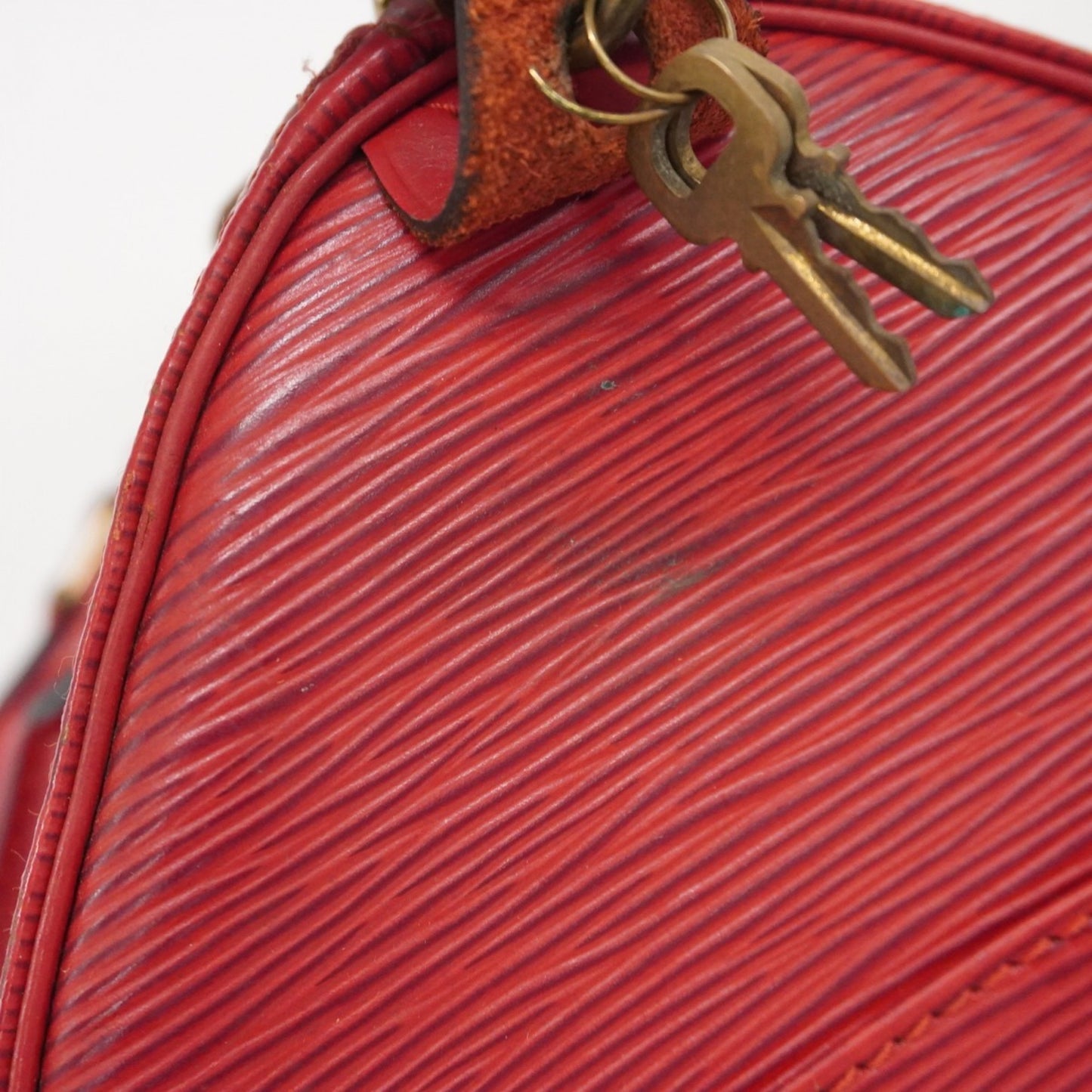 Louis Vuitton Speedy 30, Red, Leather, handbag